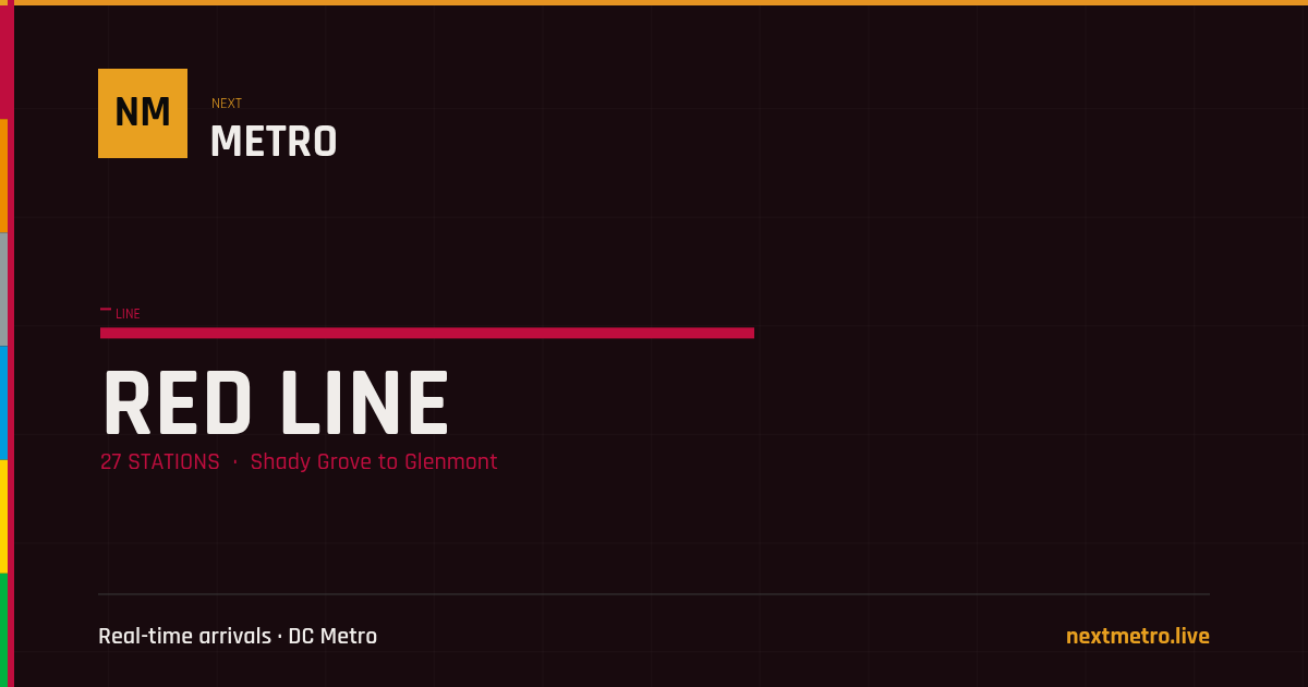 Red Line: Stations, Status & Alerts | NextMetro